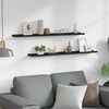 vidaXL Wandregale 2 Stk. Schwarz 100x9x3 cm