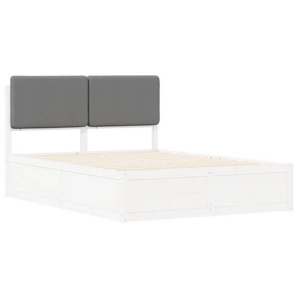 vidaXL Bettgestell mit gepolstertem Kopfteil Dunkelgrau 100 x 200 cm