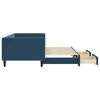 vidaXL Tagesbett Ausziehbar mit Schubladen Blau 90x200 cm Samt