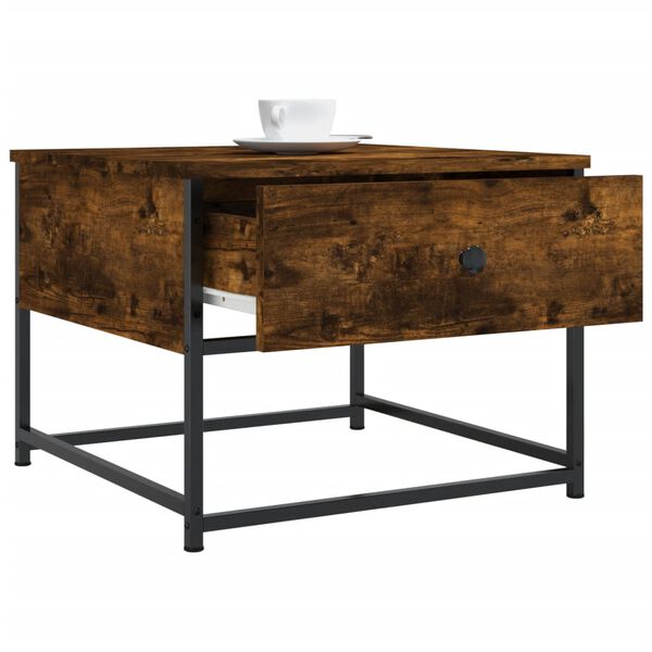 vidaXL Couchtisch R&auml;uchereiche 51x51x40 cm Holzwerkstoff