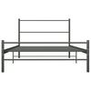 vidaXL Bettgestell Grau Metall 100 &times; 200 cm