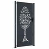 vidaXL Gartentor Anthrazit 100x200 cm Stahl Baum-Design