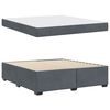 vidaXL Bettrahmen mit Matratze Dunkelgrau 180 x 200 cm Stoff