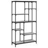 vidaXL B&uuml;cherregal Grau Sonoma 99x35,5x176 cm Holzwerkstoff und Stahl