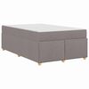 vidaXL Bettrahmen mit Matratze Taupe 120 x 200 cm Stoff