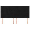 vidaXL Kopfteil Schwarz 180x5x118/128 cm Samt