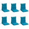 vidaXL Niedriglehner-Auflagen 6 Stk. Hellblau Oxford-Gewebe