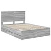 vidaXL Bettrahmen Graues Sonoma 140 x 200 cm Ingenieurs Holz