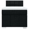 vidaXL Boxspringbett mit Matratze Schwarz 90x190 cm Stoff