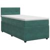 vidaXL Boxspringbett mit Matratze Dunkelgr&uuml;n 90 x 190 cm Samt