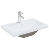 vidaXL Waschbeckenunterschrank Schwarz Eichen-Optik 60 x 39 x 62 cm