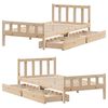 vidaXL Massivholzbett ohne Matratze 100x200 cm Kiefernholz
