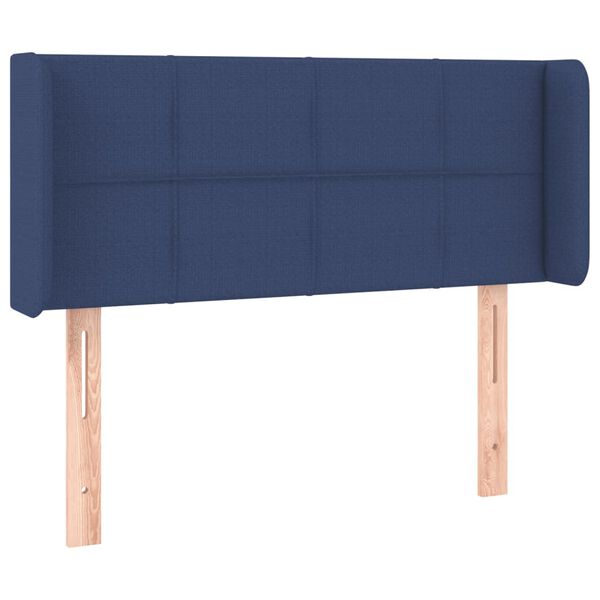 vidaXL Kopfteil mit Ohren Blau 93x16x78/88 cm Stoff