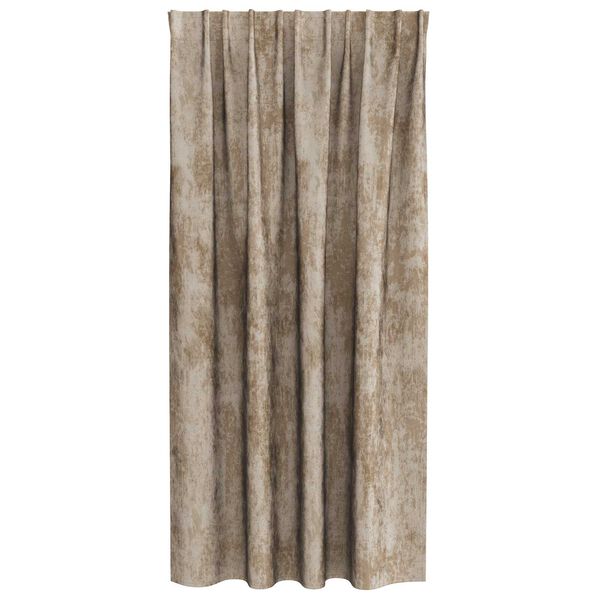 vidaXL Samtvorh&auml;nge mit Vorh&auml;ngen 2 pcs Champagner 175 x 140 cm Samt