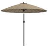 vidaXL Sonnenschirm mit Aluminium-Mast 270 cm Taupe