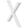 vidaXL Esstischbeine X-Form 2 Stk. Wei&szlig; 90x(72-73) cm Stahl