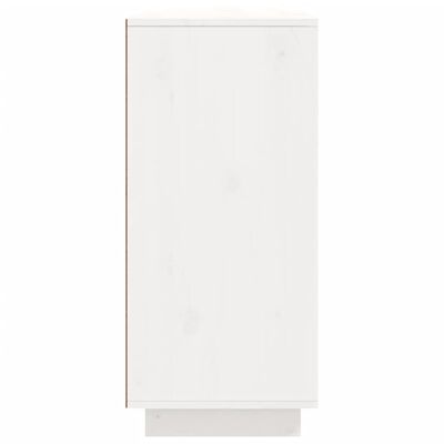 vidaXL Sideboard Weiß 110x34x75 cm Massivholz Kiefer