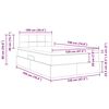 vidaXL Bett mit Stauraum und LED mit LED Hellgrau 120 x 190 cm Stoff