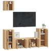 vidaXL 5-tlg. TV-Schrank-Set Sonoma-Eiche Holzwerkstoff