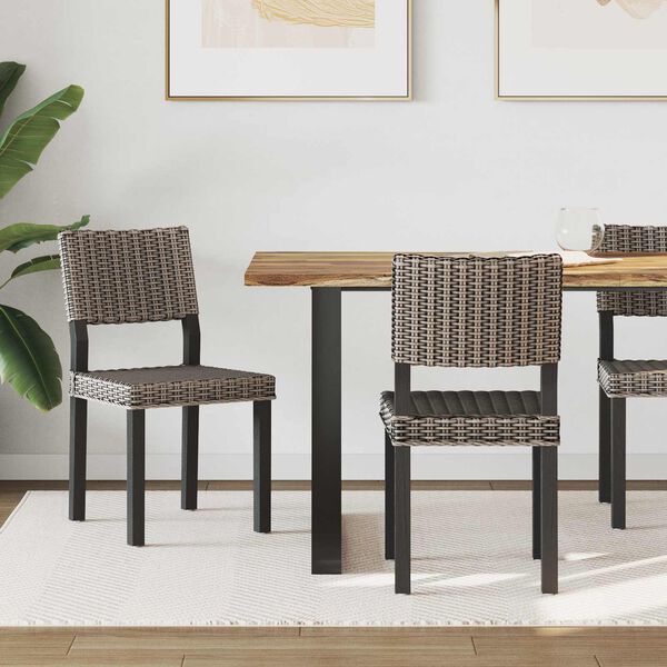 vidaXL Esszimmerstuhl 2 pcs Schwarz gewaschen 46 x 55 x 84 cm