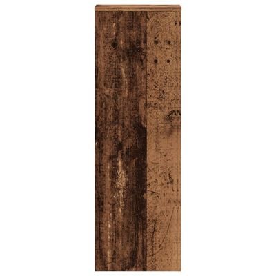 vidaXL Pflanzenständer Altholz-Optik 33x33x100 cm Holzwerkstoff