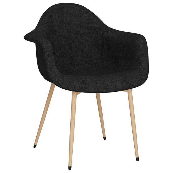vidaXL Esszimmerst&uuml;hle 2 Stk. Schwarz Stoff