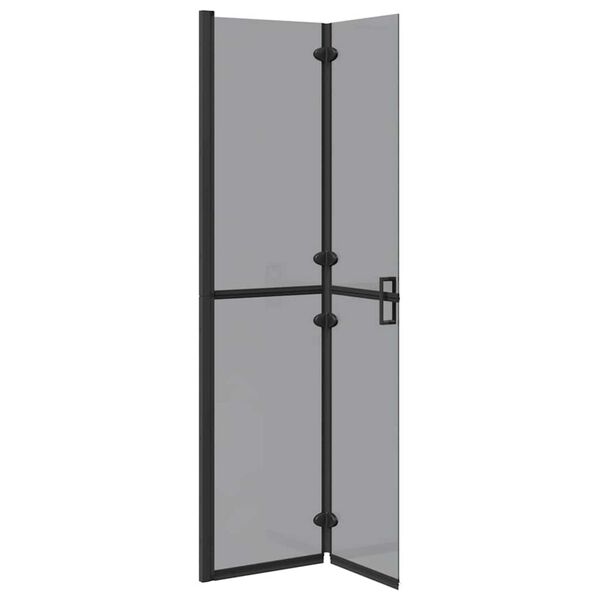 vidaXL Walk-in Duschwand Schwarz 90 x 6,5 x 190 cm