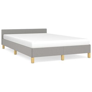 vidaXL Bettgestell ohne Matratze Hellgrau 120x190 cm Stoff