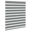 vidaXL Doppelrollo Dunkelgrau 125x100 cm Stoffbreite 120,9 cm Polyester