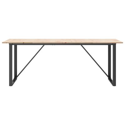 vidaXL Esstisch O-Gestell 200x100x75cm Massivholz Kiefer und Gusseisen