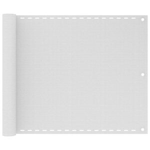 vidaXL Balkonsichtschutz HDPE 75x400 cm wei&szlig;