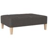 vidaXL Schlafsofa 2-Sitzer mit Hocker & Zwei Kissen Dunkelgrau Stoff