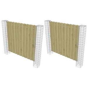 vidaXL Zaunpfosten 2 stk. 20 x 20 x 190 cm Metall Silber