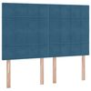 vidaXL Aufbewahrungsbett mit Matratze Dunkelblau 140 x 200 cm Samt