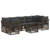 vidaXL Gartensofa-set 8 stk. Grau Poly-Rattan