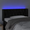 vidaXL LED Kopfteil Schwarz 93x16x78/88 cm Samt