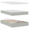 vidaXL Ottoman-Bett mit Matratzen & LEDs Hellgrau 120x200 cm Samt