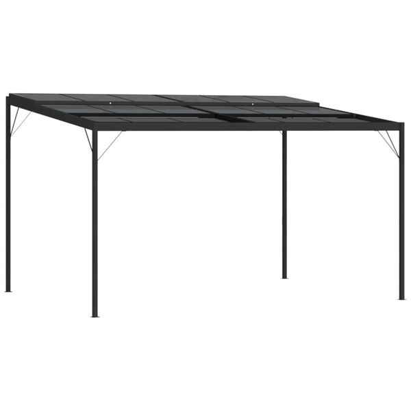 vidaXL Pavillon mit Dach Anthrazit 4x3x2,5 m Aluminium und Stahl