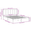 vidaXL Massivholzbett Extra Lang ohne Matratze 140x220 cm