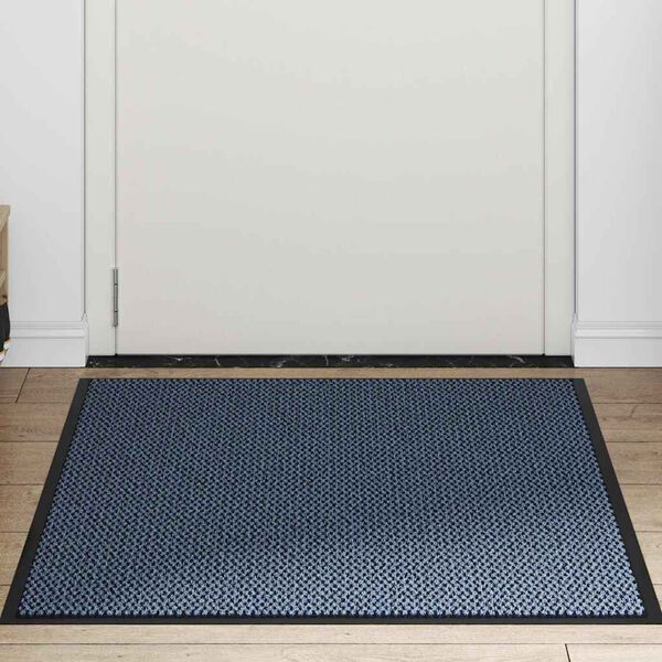 vidaXL Fu&szlig;matte Blau 90x120 cm
