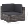 vidaXL 8-tlg. Garten-Lounge-Set mit Auflagen Poly Rattan Grau