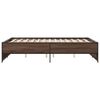 vidaXL Bettgestell Braun Eichen-Optik 120x190 cm Holzwerkstoff Metall
