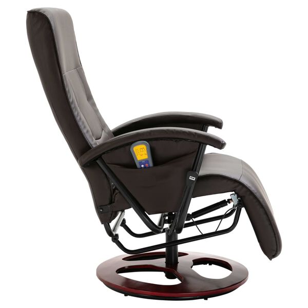 vidaXL Massagesessel Braun Kunstleder