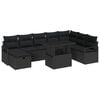 vidaXL Gartensofa-set 9 stk. Poly-Rattan