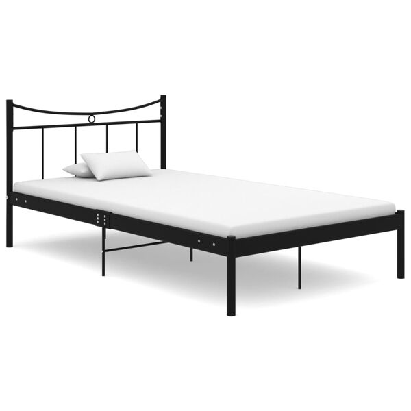 vidaXL Bettgestell Schwarz Metall 120x200 cm