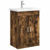 vidaXL Badezimmerm&ouml;bel-Set Ger&auml;ucherte Eiche 61 x 40 x 84,5 cm