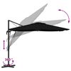 vidaXL Roma Parasol Schwarz 286 x 284 x 265 cm Aluminium und Polyester