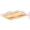 vidaXL Tischplatte Massivholz Mango 25-27 mm 70x60 cm