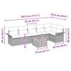 vidaXL Gartensofa-set mit Kissen 7 pcs Beige Poly-Rattan