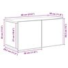 vidaXL TV-Schrankset 6 pcs Schwarz Eichen-Optik Holzwerkstoff